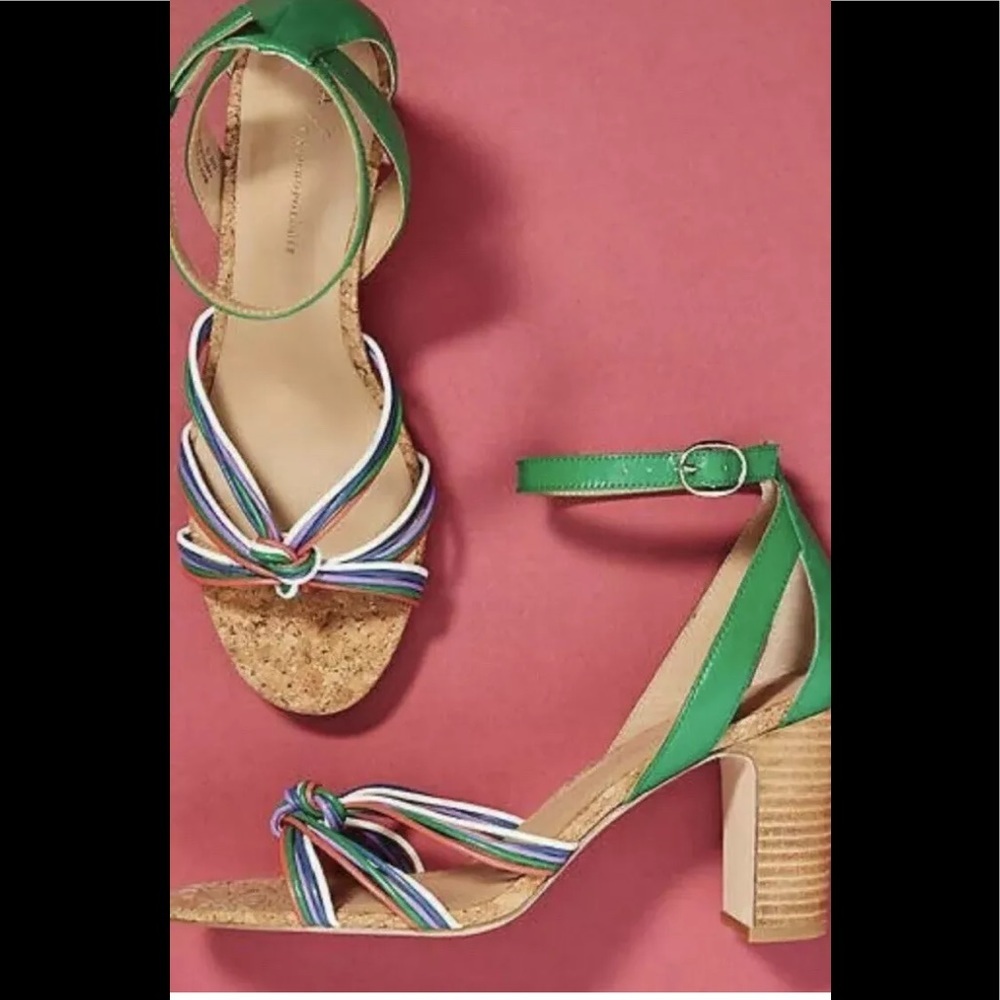 New 8 Anthropologie Summer Nights heeled sandals